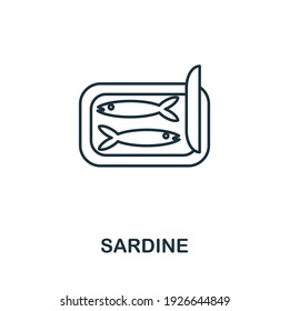 Sardine icon. Simple illustration from seafood collection. Creative Sardine icon for web design, templates, infographics and more