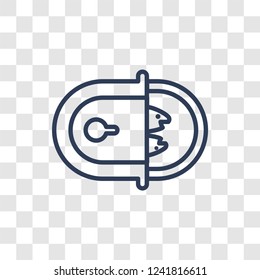 Sardine icon. Trendy linear Sardine logo concept on transparent background from camping collection