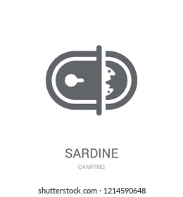 Sardine icon. Trendy Sardine logo concept on white background from camping collection. Suitable for use on web apps, mobile apps and print media.
