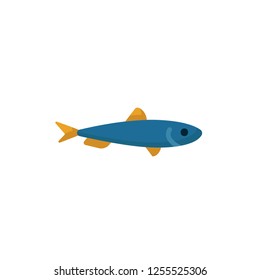 sardine icon vector flat style