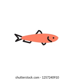 sardine icon vector modern style