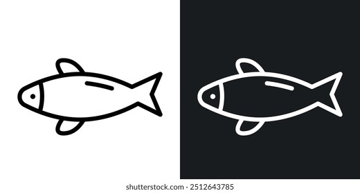 Sardina delineada icono de colección de Vector.