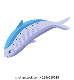 Sardine seafood icon isometric vector. Herring fish. Ocean food