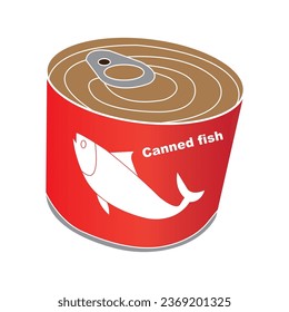 Sardinas, icono de pez enlatado símbolo de ilustración vector diseño