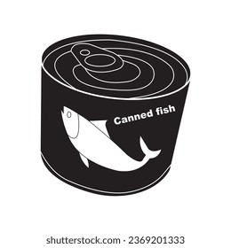 Sardines, canned fish icon vector illustration symbol design