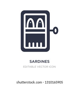 sardines icon on white background. Simple element illustration from Food concept. sardines icon symbol design.