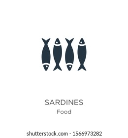 Sardines icon vector. Trendy flat sardines icon from food collection isolated on white background. Vector illustration can be used for web and mobile graphic design, logo, eps10