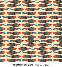 Sardines pattern by Santos Populares. Can be used for design of printed products and textiles by the Portuguese festival.