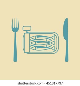  Sardines vector icon 