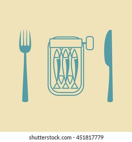  Sardines vector icon 