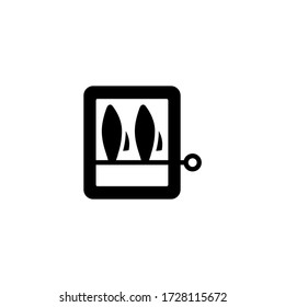 Sardines vector icon in black solid flat design icon isolated on white background