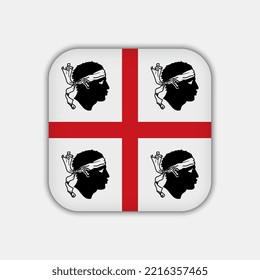 Sardinia Flag. Region of Italy. Vector illustration.