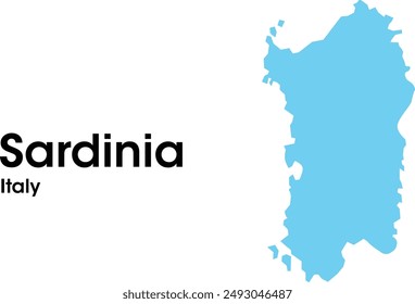 sardinia italy map in vectors