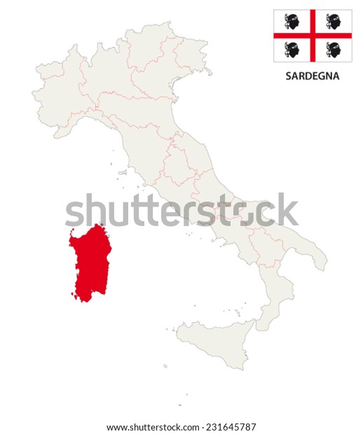 Sardinia In World Map Sardinia Map Flag Stock Vector (Royalty Free) 231645787 | Shutterstock