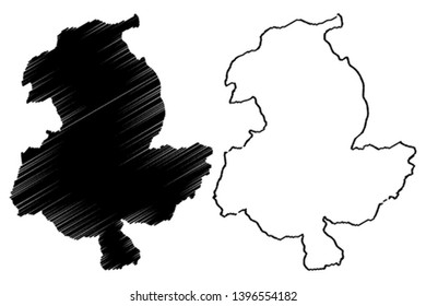 Sar-e Pol Province (Islamic Republic of Afghanistan, Provinces of Afghanistan) map vector illustration, scribble sketch Sari Pul map