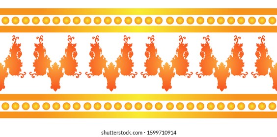 Saree border design concept of digital textile is in Seamless pattern
