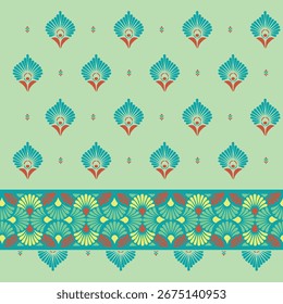 Saree embroidery design boota for digital art