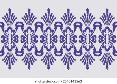 Bordado Saree Ikat Padrão Floral, Padrão Oriental Tradicional, Ikat Bordado Design para Tecido, Pano, Envoltório, Decoração