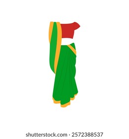 Saree, Indian Symbol Vector Illustration