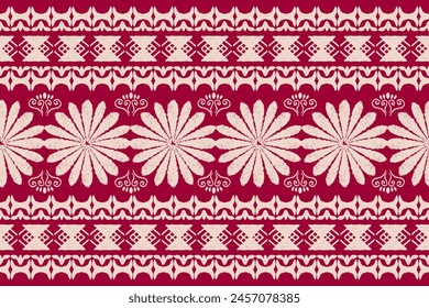Saree Sarong Motifs Ikat floral paisley embroidery floral.ikat ethnic oriental pattern traditional.Ikat embroidery style abstract embroidery design for texture, fabric, clothing, wrapping, decoration