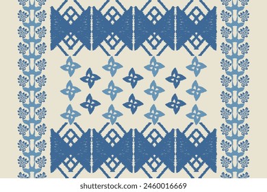 Saree Sarong Motifs Ikat floral paisley embroidery floral.ikat ethnic oriental pattern traditional.Ikat embroidery style abstract embroidery design for texture, fabric, clothing, wrapping, decoration