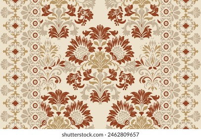 Saree sarong Motifs Ikat floral paisley ethnic embroidery floral.ikat ethnic oriental pattern traditional.Ikat embroidery saree ethnic style abstract embroidery for texture,fabric,clothing,decoration