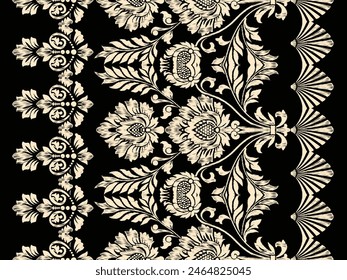 Saree Sarong Motive Ikat Blumen Paisley Ethnische Stickerei Floral.ikat Ethnische orientalische Muster traditionell.Ikat Stickerei Saree Ethnische Stil Abstrakte Stickerei für Textur, Stoff, Kleidung, Dekoration