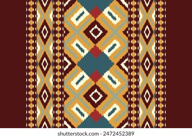 Saree Sarong Motifs Ikat floral paisley embroidery floral.ikat ethnic oriental pattern traditional.Ikat embroidery style abstract embroidery design for texture,fabric,clothing,wrapping,decoration