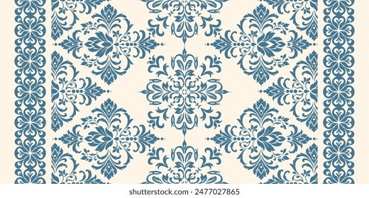 Saree Sarong Motifs Ikat floral paisley embroidery floral.ikat ethnic oriental pattern traditional.Ikat embroidery  style abstract embroidery design for texture,fabric,clothing,wrapping,decoration