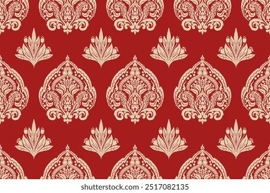 Saree Sarong Motifs Ikat floral paisley embroidery floral.ikat ethnic oriental pattern traditional.Ikat embroidery style abstract embroidery design for texture,fabric,clothing,wrapping,decoration