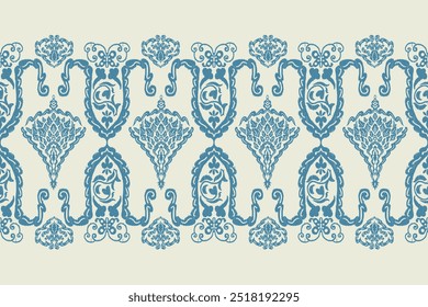Saree Sarong Motifs Ikat floral paisley embroidery floral.ikat ethnic oriental pattern traditional.Ikat embroidery style abstract embroidery design for texture,fabric,clothing,wrapping,decoration 