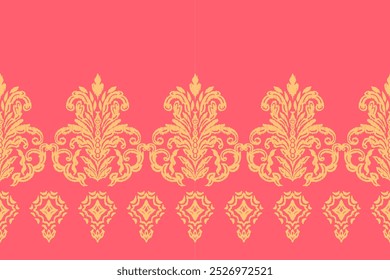 Saree Sarong Motifs Ikat floral paisley embroidery floral.ikat ethnic oriental pattern traditional.Ikat embroidery style abstract embroidery design for texture,fabric,clothing,wrapping,decoration