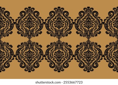 Saree Sarong Motifs Ikat floral paisley embroidery floral.ikat ethnic oriental  seamless pattern traditional.Ikat embroidery style abstract embroidery design for texture,fabric,clothing,wrapping.