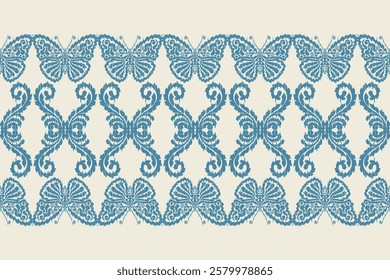 Saree Sarong Motifs Ikat floral paisley embroidery floral.ikat ethnic oriental  seamless pattern traditional.Ikat embroidery style abstract embroidery design for texture,fabric,clothing,wrapping.