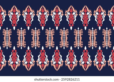 Saree Sarong Motifs Ikat floral paisley embroidery floral.ikat ethnic oriental  seamless pattern traditional.Ikat embroidery style abstract embroidery design for texture,fabric,clothing,wrapping.
