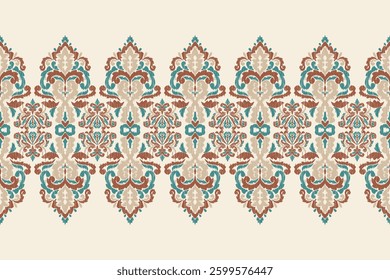 Saree Sarong Motifs Ikat floral paisley embroidery floral.ikat ethnic oriental  seamless pattern traditional.Ikat embroidery style abstract embroidery design for texture,fabric,clothing,wrapping.