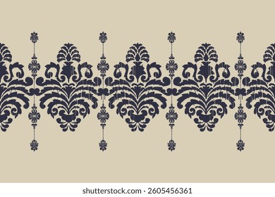 Saree Sarong Motifs Ikat floral paisley embroidery floral.ikat ethnic oriental  seamless pattern traditional.Ikat embroidery style abstract embroidery design for texture,fabric,clothing,wrapping.
