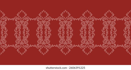 Saree Sarong Motifs Ikat floral paisley embroidery floral.ikat ethnic oriental  seamless pattern traditional.Ikat embroidery style abstract embroidery design for texture,fabric,clothing,wrapping.
