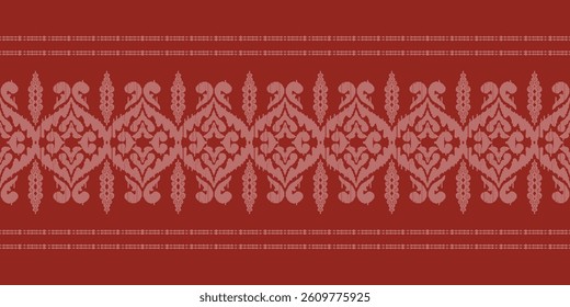 Saree Sarong Motifs Ikat floral paisley embroidery floral.ikat ethnic oriental  seamless pattern traditional.Ikat embroidery style abstract embroidery design for texture,fabric,clothing,wrapping.