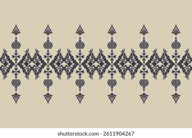 Saree Sarong Motifs Ikat floral paisley embroidery floral.ikat ethnic oriental  seamless pattern traditional.Ikat embroidery style abstract embroidery design for texture,fabric,clothing,wrapping.