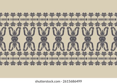 Saree Sarong Motifs Ikat floral paisley embroidery floral.ikat ethnic oriental  seamless pattern traditional.Ikat embroidery style abstract embroidery design for texture,fabric,clothing,wrapping.