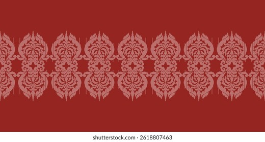 Saree Sarong Motifs Ikat floral paisley embroidery floral.ikat ethnic oriental  seamless pattern traditional.Ikat embroidery style abstract embroidery design for texture,fabric,clothing,wrapping.
