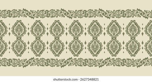Saree Sarong Motifs Ikat floral paisley embroidery floral.ikat ethnic oriental pattern traditional.Ikat embroidery style abstract embroidery design for texture,fabric,clothing,wrapping,decoration  