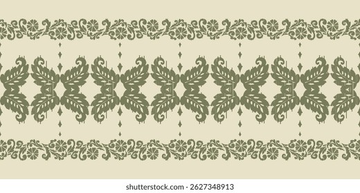 Saree Sarong Motifs Ikat floral paisley embroidery floral.ikat ethnic oriental pattern traditional.Ikat embroidery style abstract embroidery design for texture,fabric,clothing,wrapping,decoration