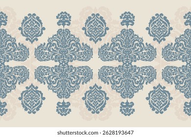 Saree Sarong Motifs Ikat floral paisley embroidery floral.ikat ethnic oriental pattern traditional.Ikat embroidery style abstract embroidery design for texture,fabric,clothing,wrapping,decoration