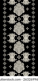Saree Sarong Motifs Ikat floral paisley embroidery floral.ikat ethnic oriental pattern traditional.Ikat embroidery style abstract embroidery design for texture,fabric,clothing,wrapping,decoration