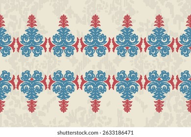 Saree Sarong Motifs Ikat floral paisley embroidery floral.ikat ethnic oriental pattern traditional.Ikat embroidery style abstract embroidery design for texture,fabric,clothing,wrapping,decoration