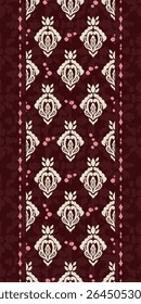 Saree Sarong Motifs Ikat floral paisley embroidery floral.ikat ethnic oriental pattern traditional.Ikat embroidery style abstract embroidery design for texture,fabric,clothing,wrapping,decoration