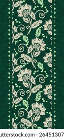 Saree Sarong Motifs Ikat floral paisley embroidery floral.ikat ethnic oriental pattern traditional.Ikat embroidery style abstract embroidery design for texture,fabric,clothing,wrapping,decoration