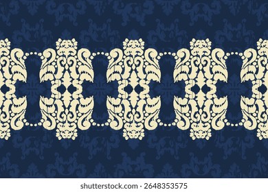 Saree Sarong Motifs Ikat floral paisley embroidery floral.ikat ethnic oriental pattern traditional.Ikat embroidery style abstract embroidery design for texture,fabric,clothing,wrapping,decoration